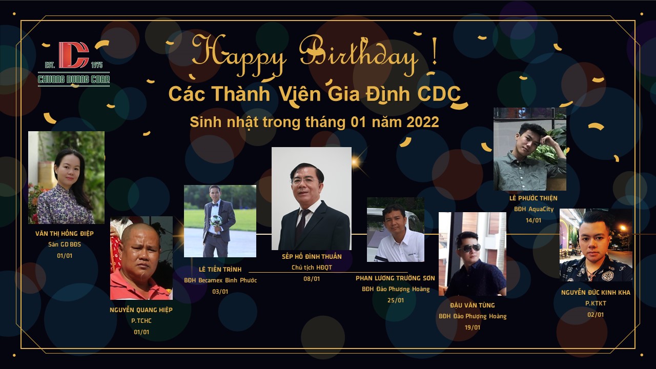 Tổ chức sinh nhật cho thành viên CDC trong tháng 1 - 2022